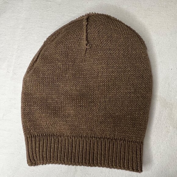 CC Exclusive Hand-crocheted Tan Beanie 100% Acrylic Warm Comfortable Stretch NWT - Picture 6 of 8